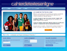 Tablet Screenshot of cahierdetextesenligne.fr